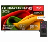 تلویزیون ال جی 75 اینچ 4k اسمارت 2026 مدل NU840