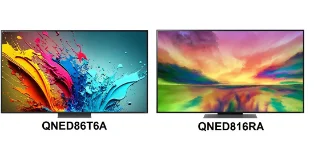 مقایسه بین تلویزیون Qned816 ال جی با تلویزیون Qned86t ال جی
