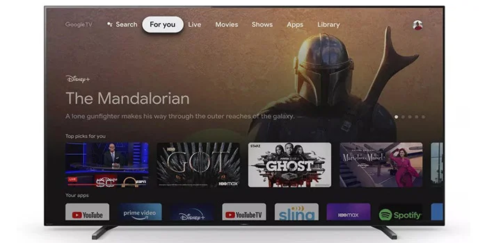 سیستم عامل google tv 2021 تلویزیون سونی